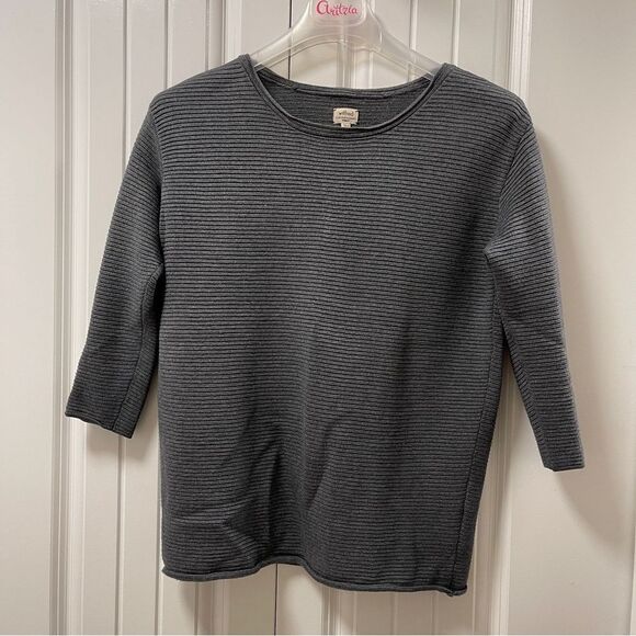 Aritzia Wilfred Blanchard Silk & Cashmere Grey Ribbed Sweater Size XS - Picture 8 of 16